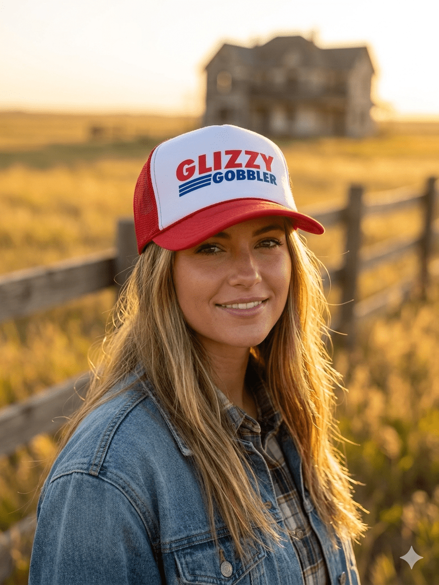 Wild Junkie Glizzy Gobler Trucker Hat — detail close-up