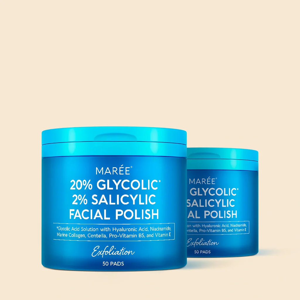 Maree Glycolic & Salicylic Acid Peel Pads — comparison shot