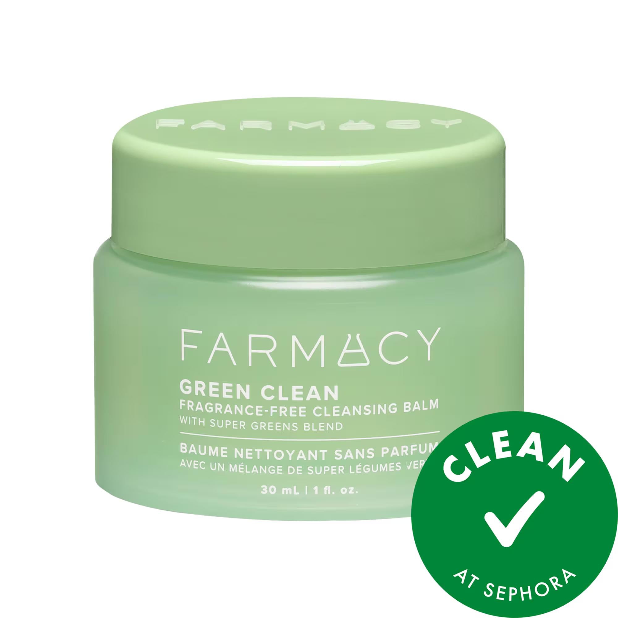 FARMACY Green Clean Makeup Removing Cleansing Balm: Gently Remove Waterproof Makeup & SPF with Sunflower Oil & Super Greens, Hydrate & Nourish Skin
