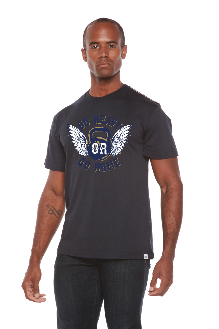Spun Bamboo GO HEAVY Men's Bamboo Viscose/Organic Cotton Short Sleeve Graphic T-Shirt — feature highlight
