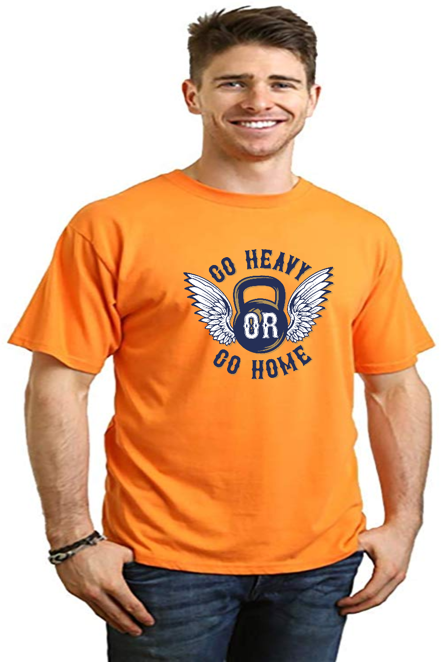 Spun Bamboo GO HEAVY Men's Bamboo Viscose/Organic Cotton Short Sleeve Graphic T-Shirt — packaging