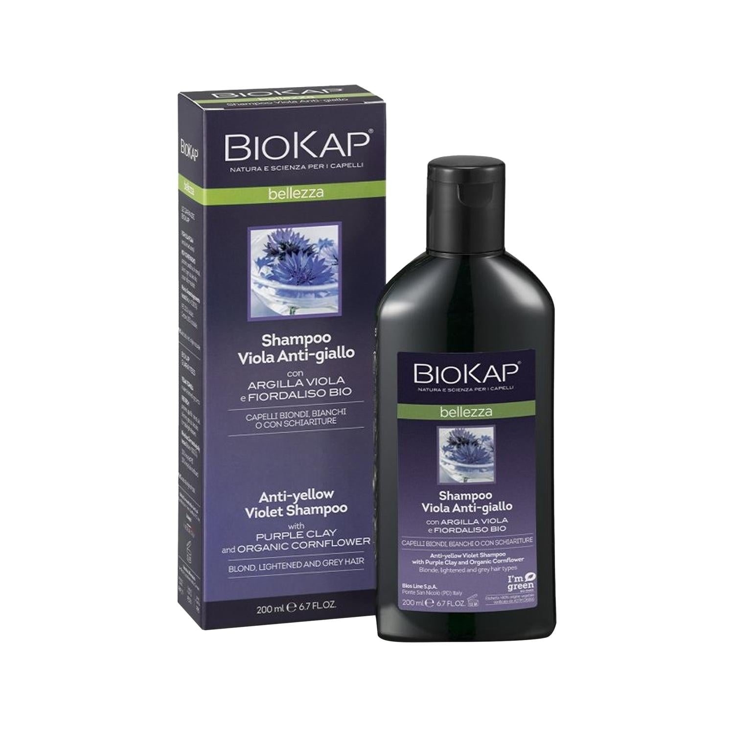 Biokap Biokap Bellezza Purple Shampoo 200ml - Anti-Yellowing, Color-Protecting Hair Care