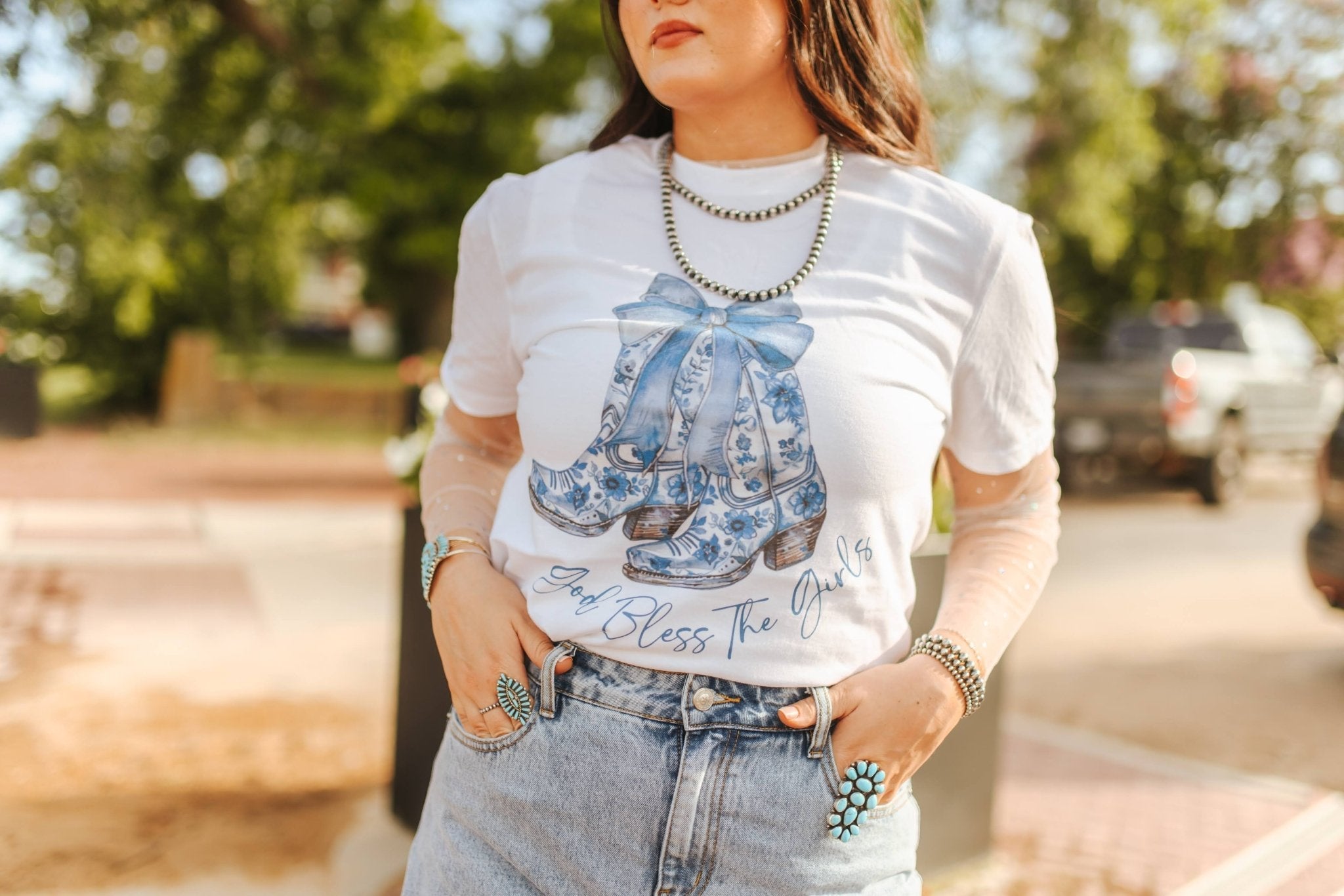 Wild Junkie God Bless The Girls Graphic Tee — graphic tees category context