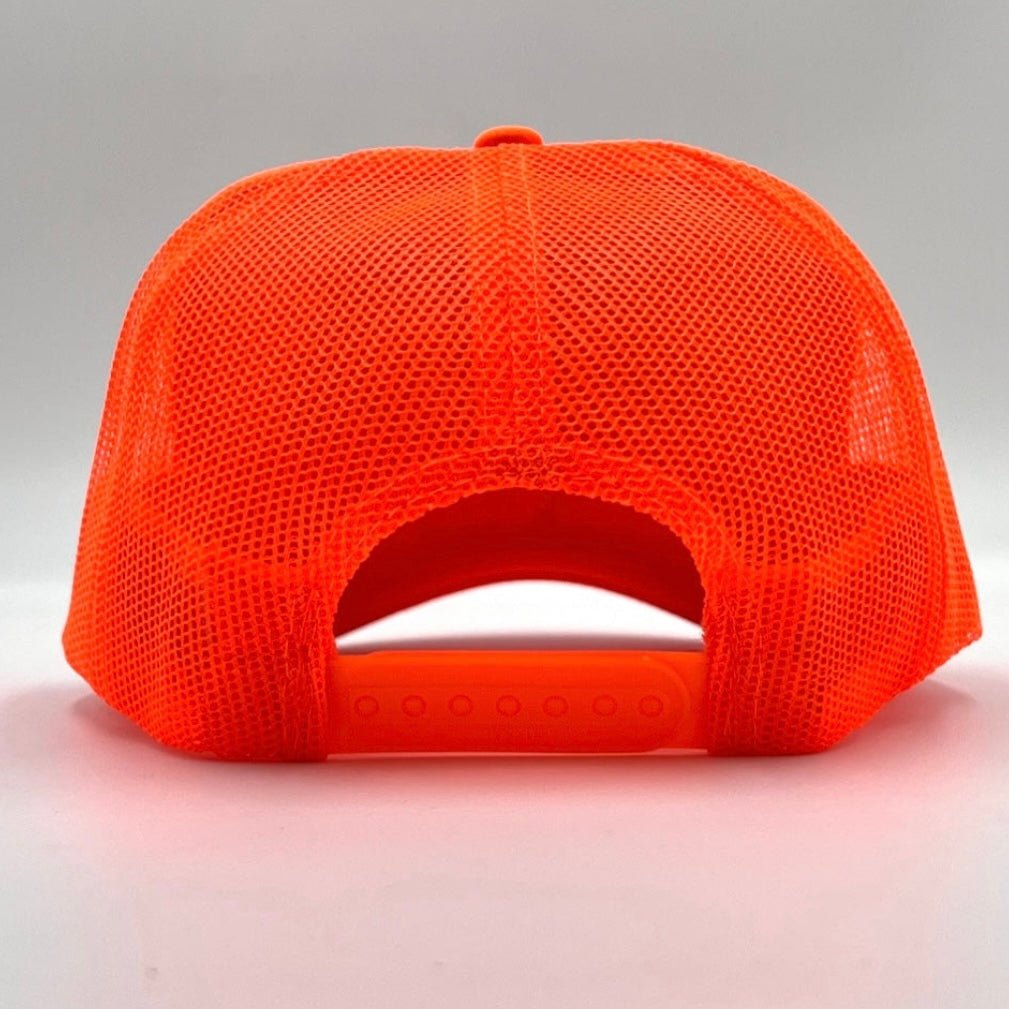Malta Apparel God is With Us Foam Trucker - Neon Orange — product category context