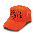 Malta Apparel God is With Us Foam Trucker - Neon Orange — Malta Apparel faith streetwear