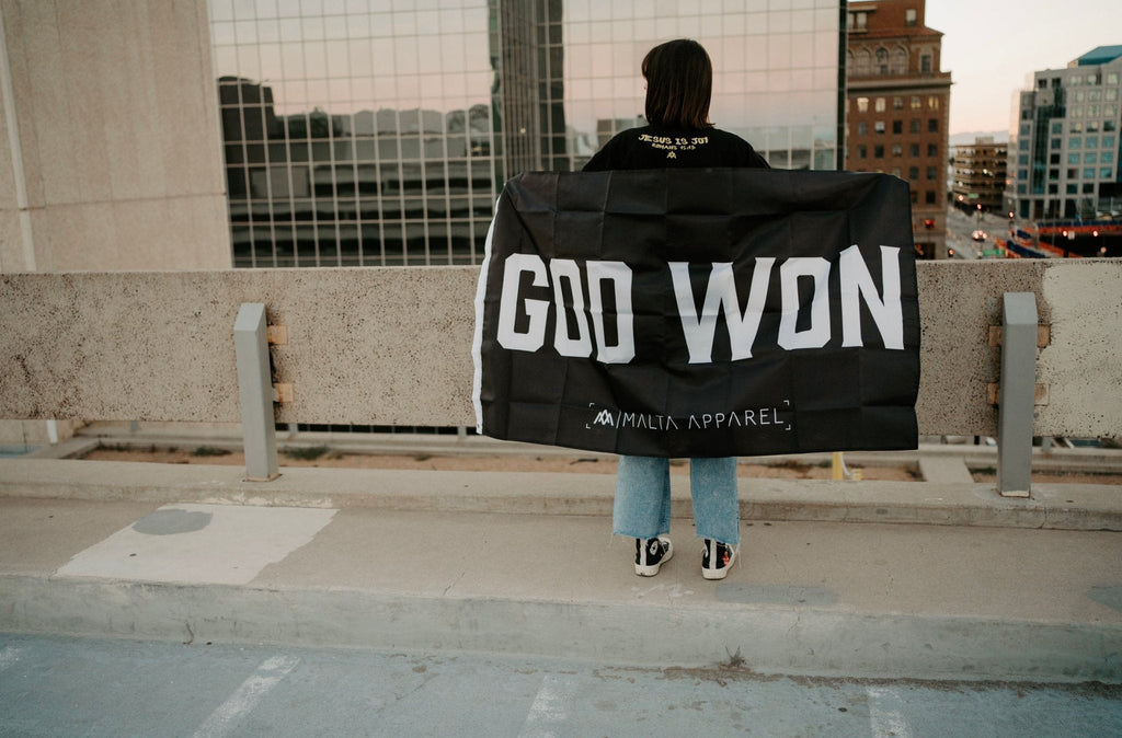 Malta Apparel ‘God Won’ Flag — lifestyle context