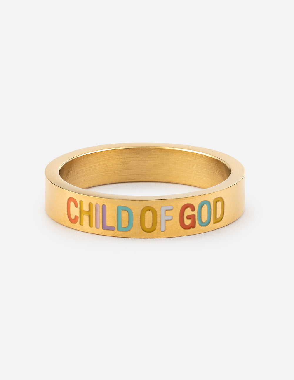 Elevated Faith Gold Child of God Ring — main product shot