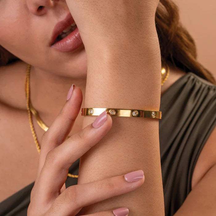 Crystal Love Bangle Bracelet - Sori Style — view 3