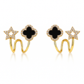 SORI STYLE Four-Leaf Clover Earrings - Sori Style — main product shot