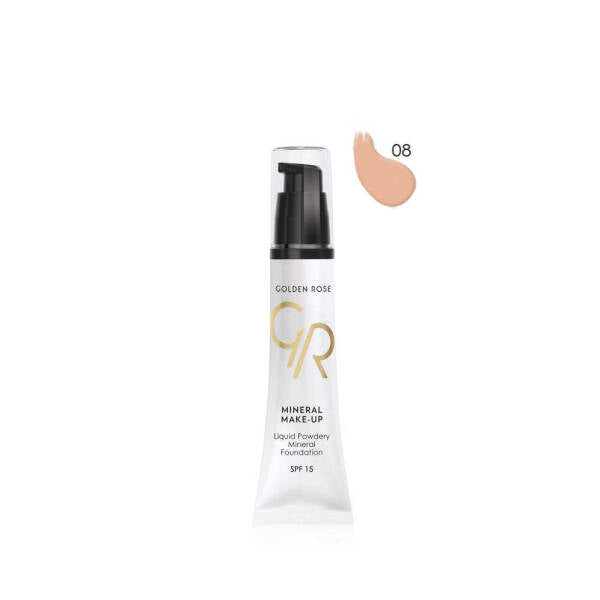 Golden Rose Mineral Make-Up 08 Liquid Powdery Foundation 35ml
