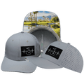 The Heartbeat Brand Golf Hat - Baseball Hat Fit  - Gray Blue - Laser Mesh — main product shot