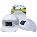 The Heartbeat Brand Golf Hat - Flat Bill - White Camo - Laser Mesh — main product shot