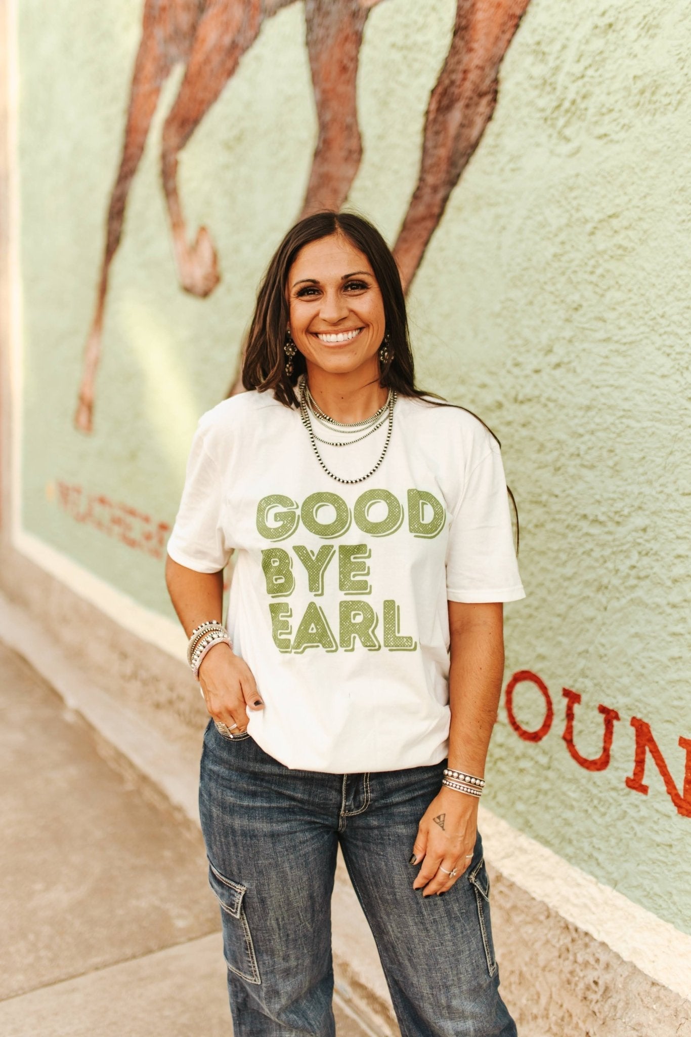 Wild Junkie Good Bye Earl Graphic Tee — construction detail