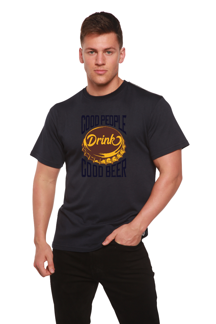 Spun Bamboo Good People Men's Bamboo Viscose/Organic Cotton Short Sleeve Graphic T-Shirt — alternative angle