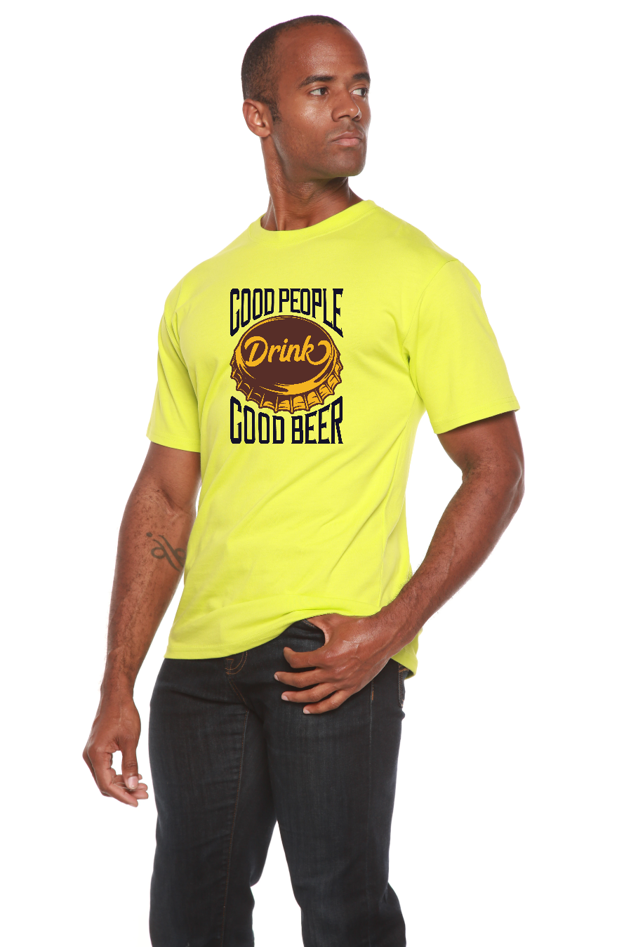 Spun Bamboo Good People Men's Bamboo Viscose/Organic Cotton Short Sleeve Graphic T-Shirt — back view
