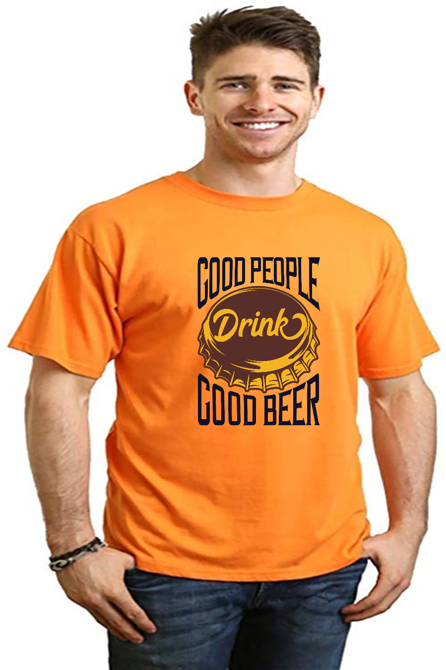 Spun Bamboo Good People Men's Bamboo Viscose/Organic Cotton Short Sleeve Graphic T-Shirt — in-use photo