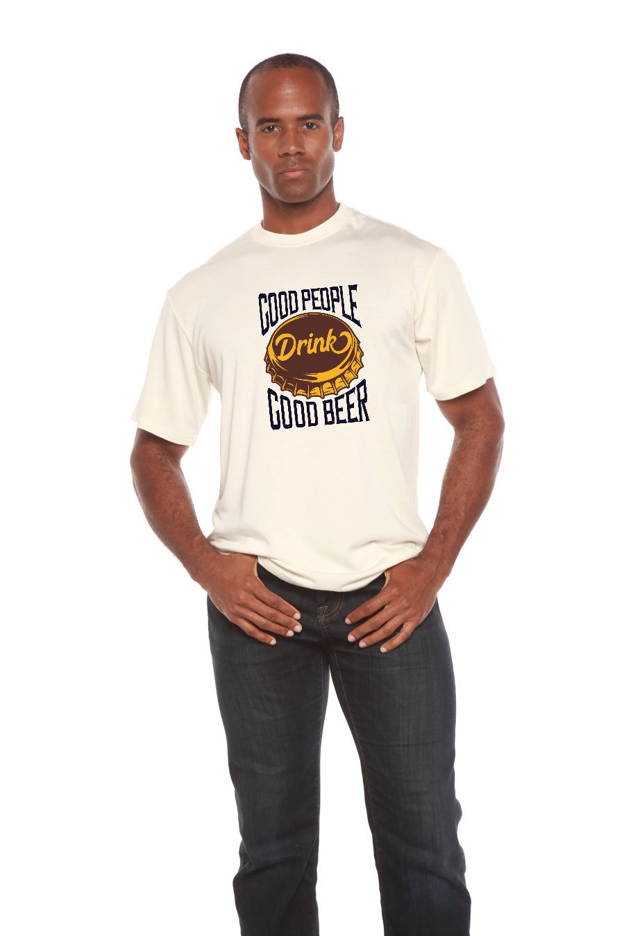 Spun Bamboo Good People Men's Bamboo Viscose/Organic Cotton Short Sleeve Graphic T-Shirt — comparison shot