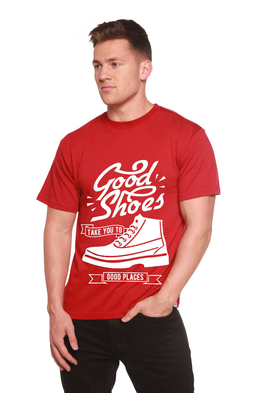 Spun Bamboo Good Shoes Men's Bamboo Viscose/Organic Cotton Short Sleeve Graphic T-Shirt — main product shot