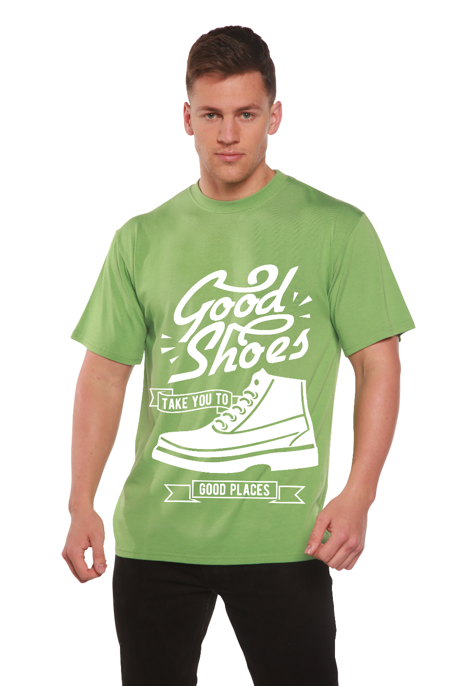 Spun Bamboo Good Shoes Men's Bamboo Viscose/Organic Cotton Short Sleeve Graphic T-Shirt — side view