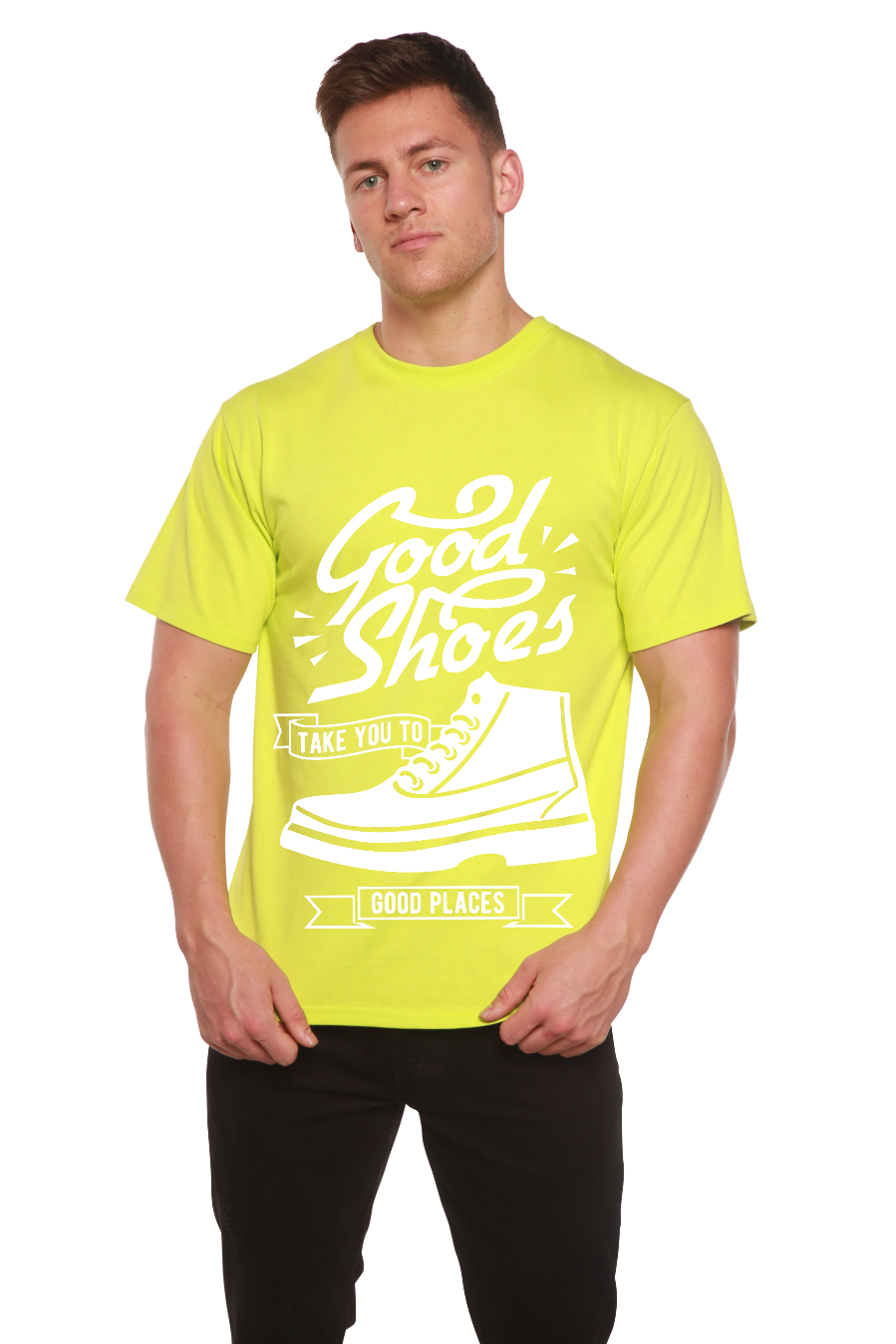 Spun Bamboo Good Shoes Men's Bamboo Viscose/Organic Cotton Short Sleeve Graphic T-Shirt — alternative angle