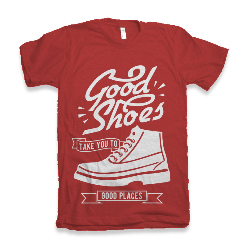 Spun Bamboo Good Shoes Men's Bamboo Viscose/Organic Cotton Short Sleeve Graphic T-Shirt — detail close-up