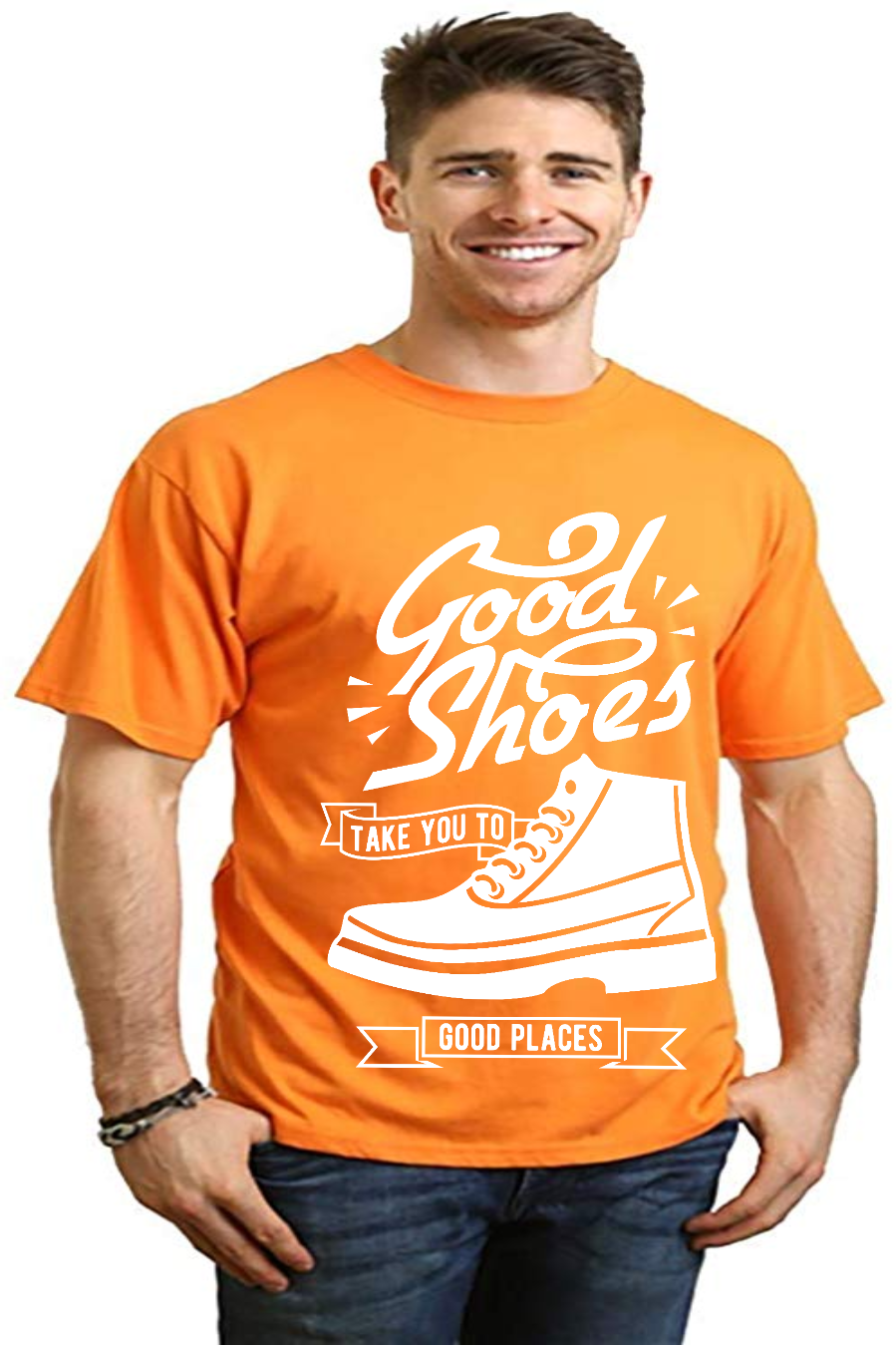 Spun Bamboo Good Shoes Men's Bamboo Viscose/Organic Cotton Short Sleeve Graphic T-Shirt — size reference