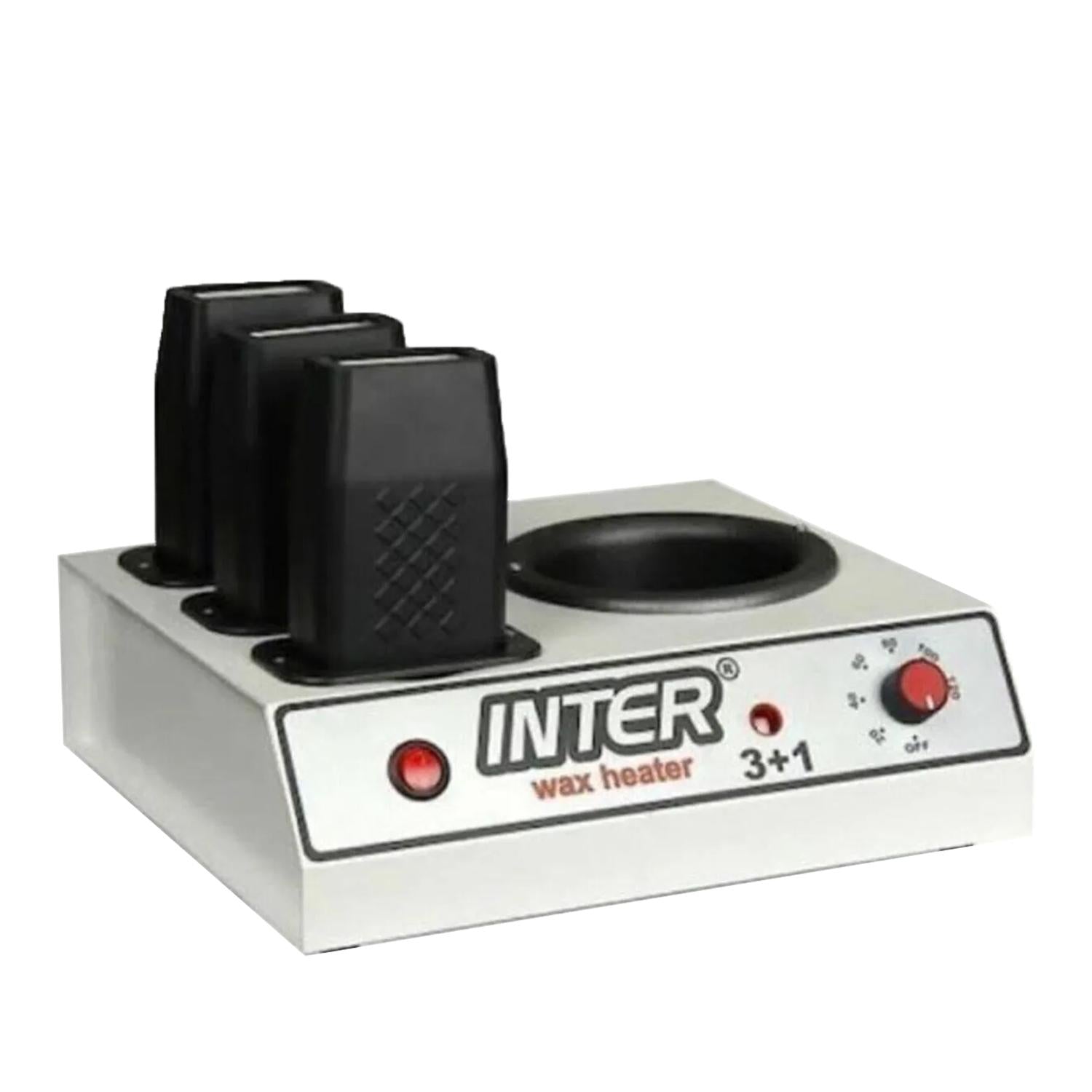 Inter Wax Warmer 3+1 Cartridge Canister Combination for Hair Removal - Efficient Heating, Versatile Waxing Options