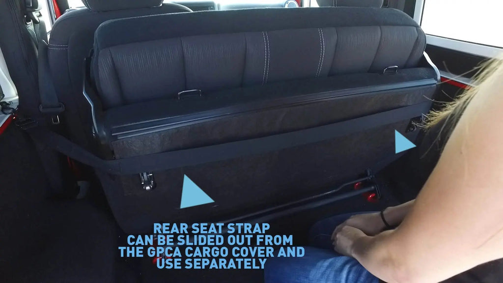 GPCA Jeep Wrangler JK 2DR Cargo Cover (2007-2018) — back view
