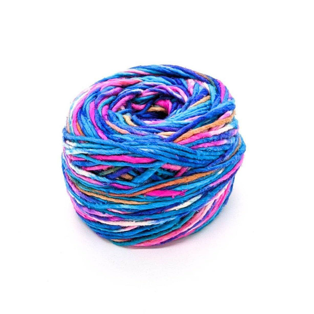 Darn Good Yarn Darn Good Yarn Graduating Diamonds Crochet Scarf Kit — Darn Good Yarn branding close-up