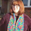 Darn Good Yarn Darn Good Yarn Graduating Diamonds Crochet Scarf Kit — main product shot