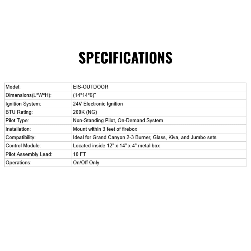 Grand Canyon NG 200K BTU Electronic Outdoor Ignition System Box With Valve [EIS-OUTDOOR] (SAK49286) – SAKSBY WHOLESALE, view 
