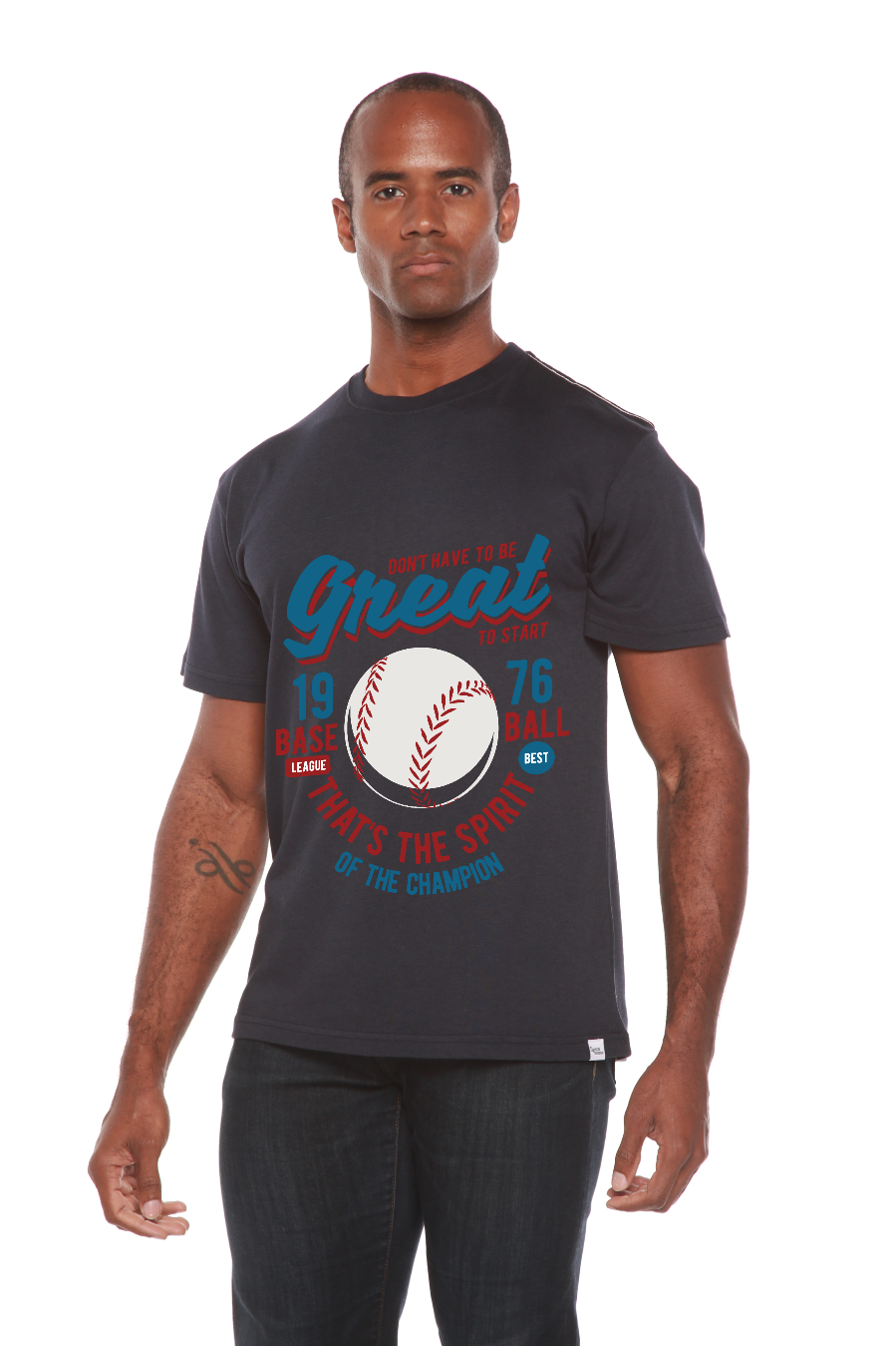 Spun Bamboo Great Baseball Men's Bamboo Viscose/Organic Cotton Short Sleeve Graphic T-Shirt — lifestyle context
