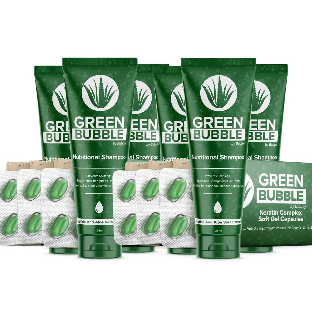 Green Bubble Hair Growth Set by Bubbly (Pack of 3)