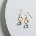 PARKEN JEWELRY The Airie Earring - Green Amethyst Gold — Green detail
