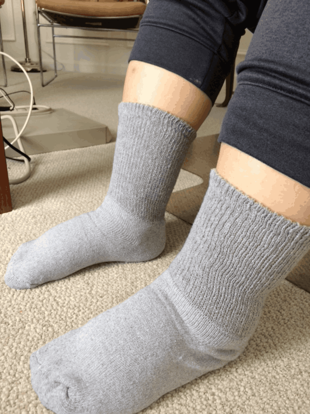 DSC Women's Cotton Diabetic Crew Socks (Assorted) — size reference