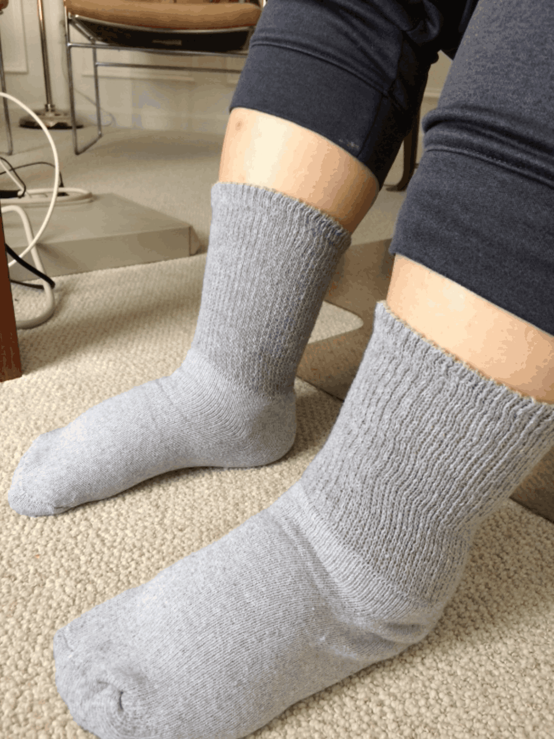 DSC Women's Cotton Diabetic Crew Socks (Assorted) — size reference