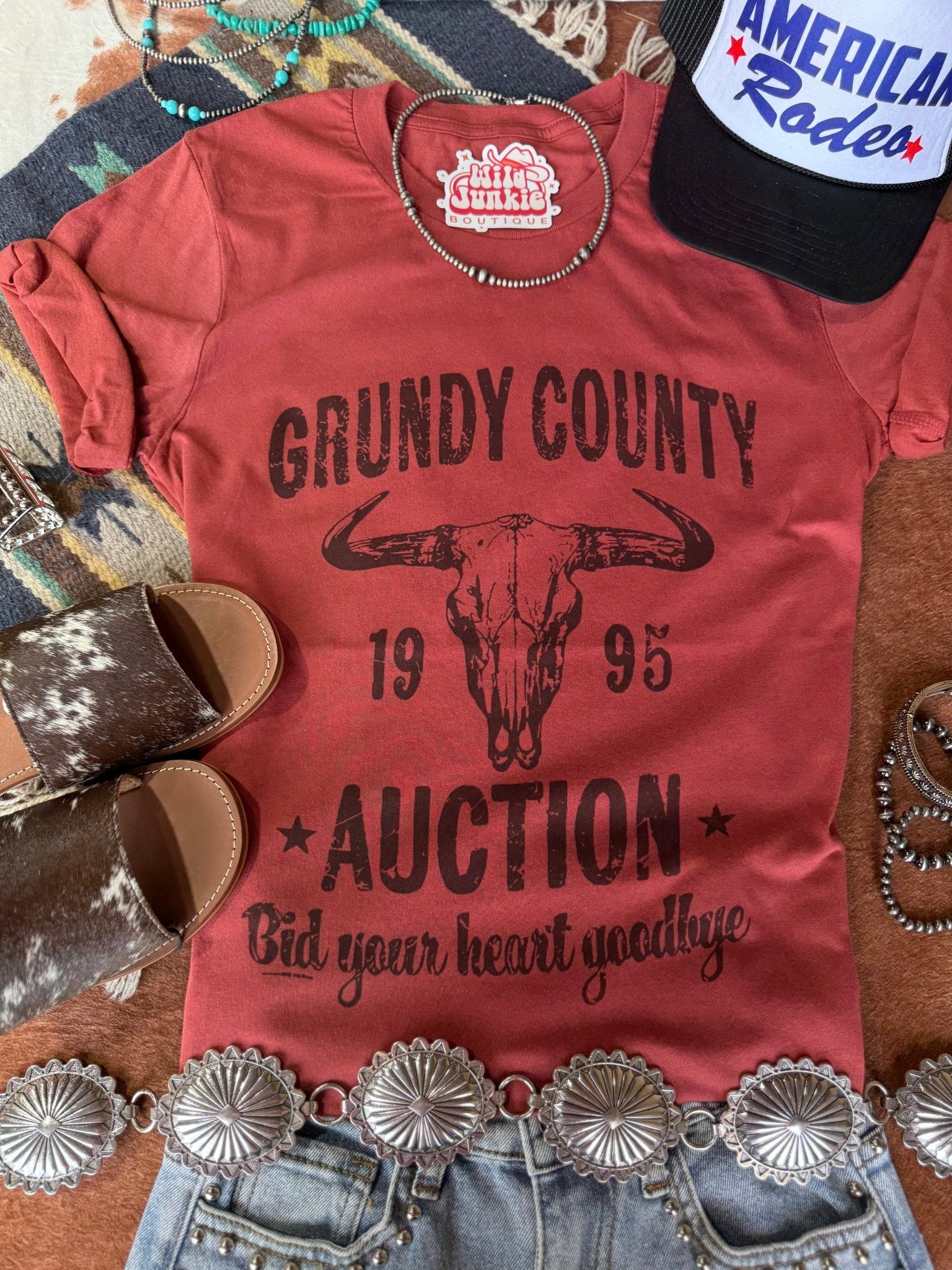 Wild Junkie Grundy County Auction Graphic Tee — main product shot