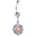 BodyCandy Yellow Gem Pink Baby Blue Orb Easter Sunday Dangle Belly Ring — main product shot