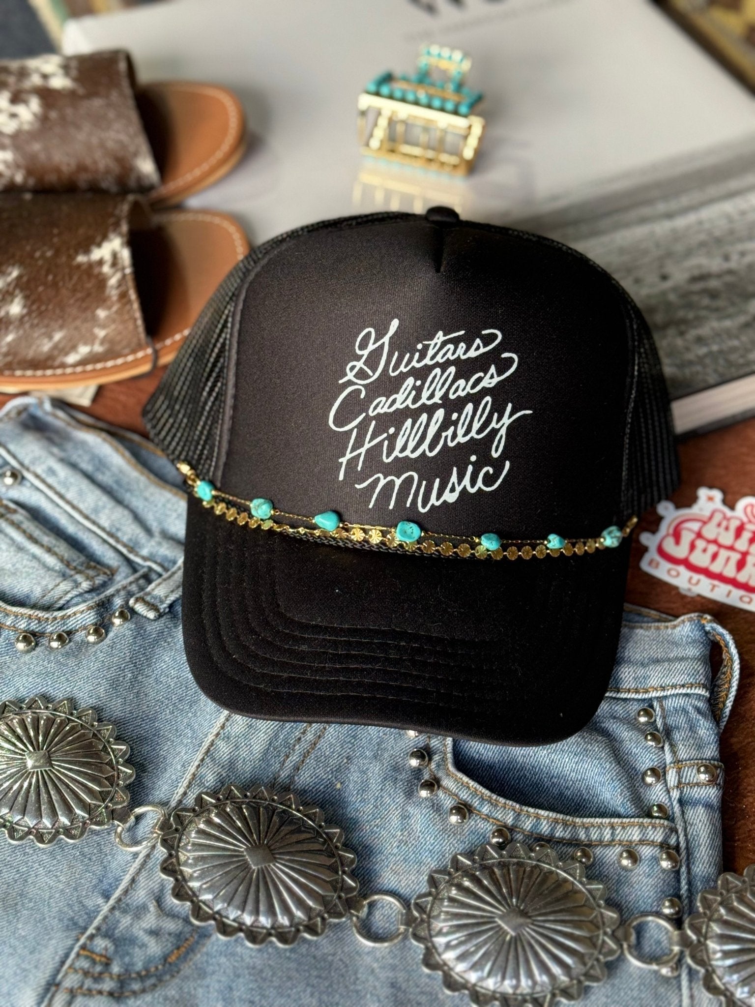 Wild Junkie Guitars Cadillacs Trucker Hat — main product shot