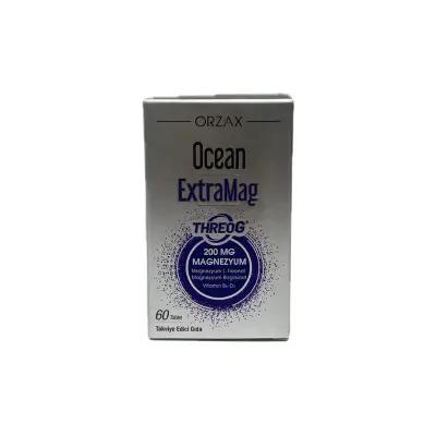 Orzax Ocean Extramag Threog 200 Mg - Magnesium & Vitamin Supplement for Adults - 60 Capsules