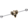 BodyCandy 14G Clear Gem Elegant Elephant Industrial Barbell 38mm — main product shot