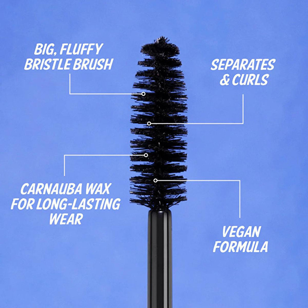 theBalm Big Fan Mascara: Maximizing Volume & Definition, Long-Lasting Formula with Carnauba Wax for Bolder, Thicker Lashes All Day.