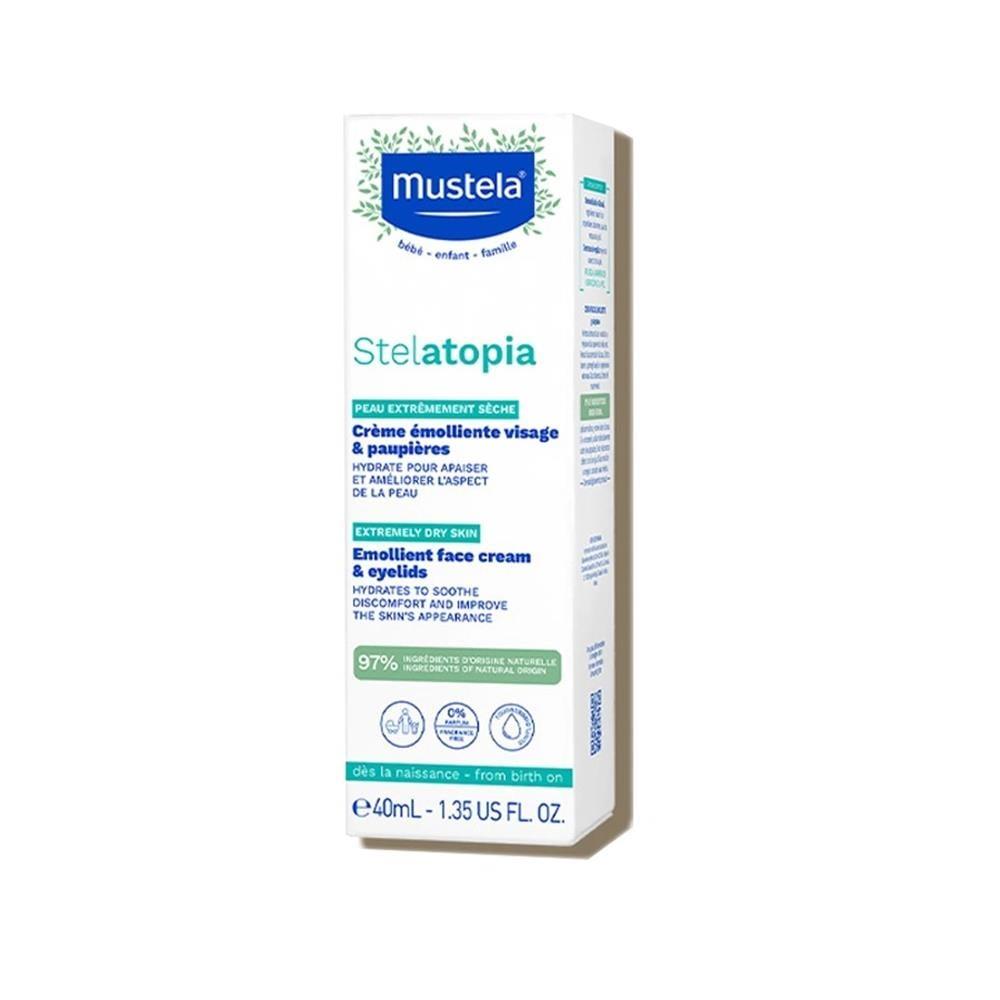 Mustela Stelatopia Emollient Face Cream for Babies - Natural, Fragrance-Free, Moisturizing Baby Skincare