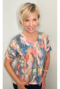 KADOU BOUTIQUE Multicolor Short Sleeve Top — main product shot