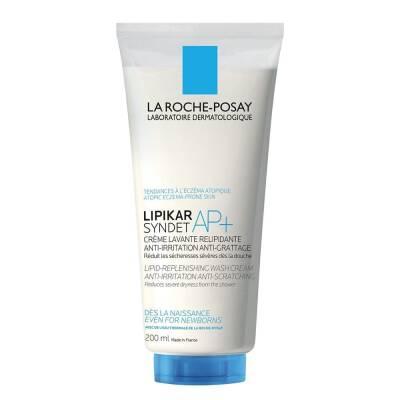 La Roche Posay Lipikar Syndet AP+ Body Wash Gel - Gentle, Fragrance-Free Cleanser for Sensitive Skin - 6.76 fl oz
