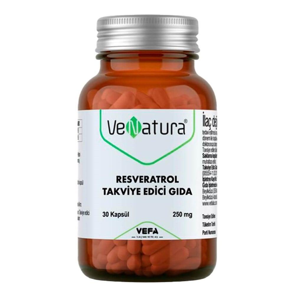 VeNatura Resveratrol Supplement - 250mg per Capsule, 30 Count - Antioxidant Support for Health & Wellness