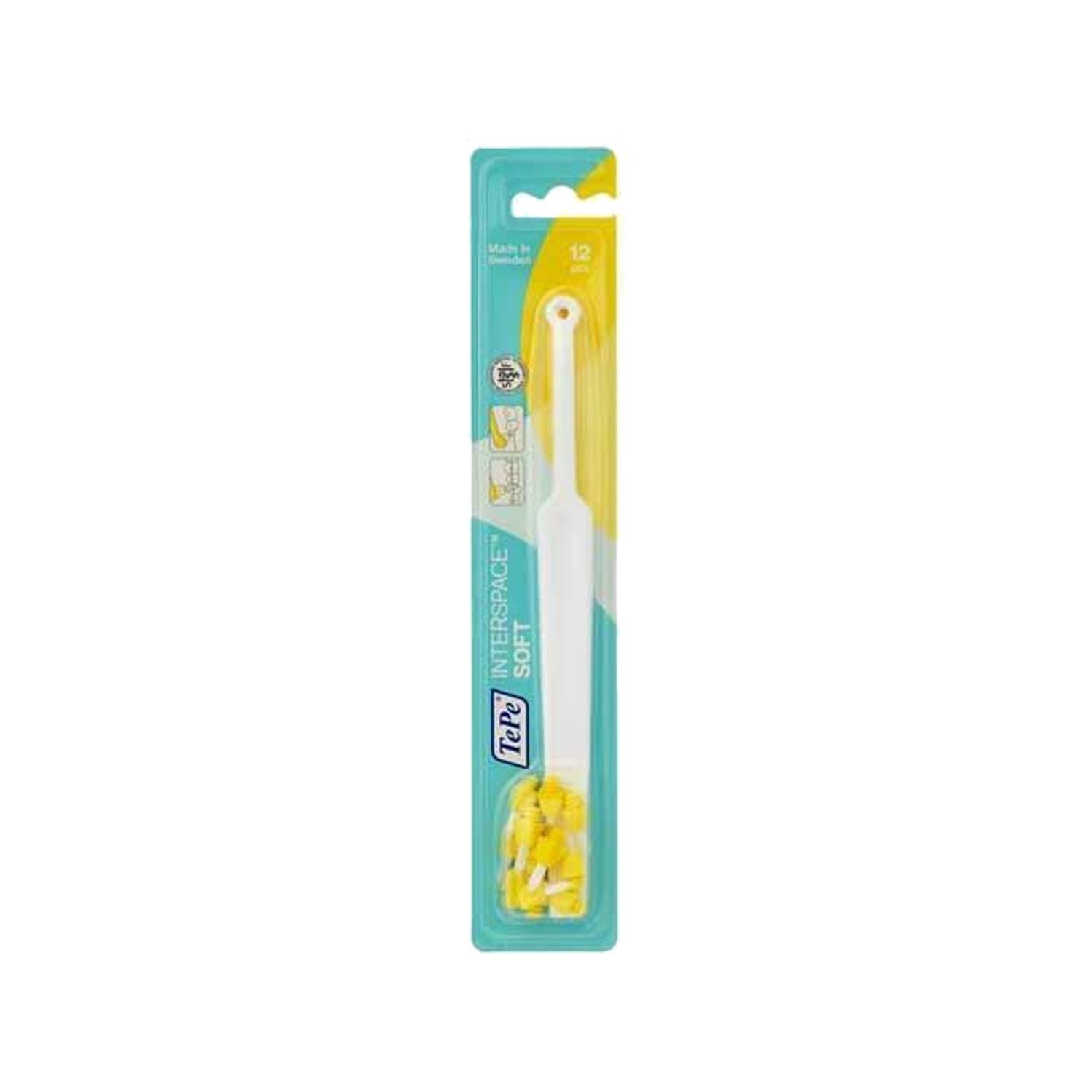 Tepe Interspace Soft Interdental Toothbrush - Gentle on Gums, Effective for Tight Spaces - White