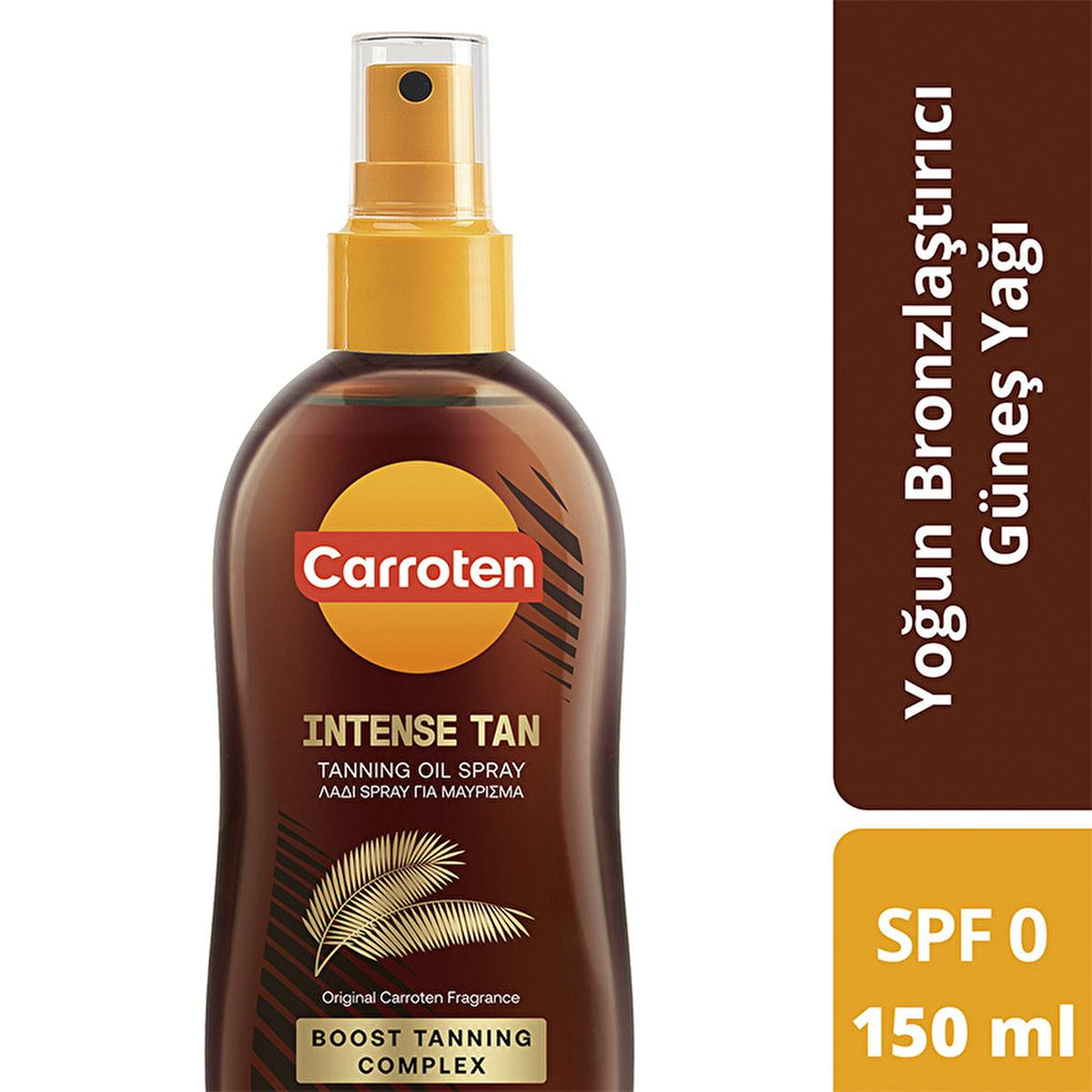 Carroten Intensive Tanning Oil SPF0: Get a Deep, Natural Bronzed Tan with Carrot & Coconut Oil | Moisturizing Sun Tanning Oil for Dark Tan