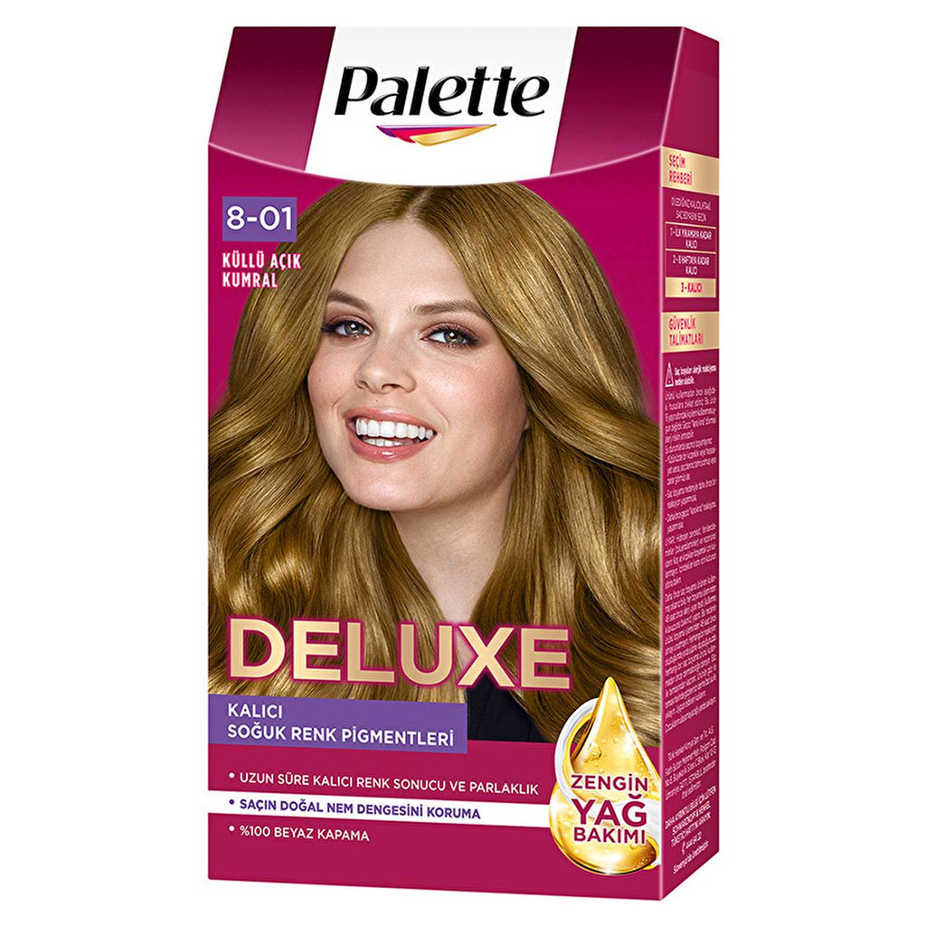 Palette Deluxe KŸllŸ A�õk Kumral Hair Dye: Intense Light Ash Blonde Color, Perfect Grey Coverage & Long Lasting Shine
