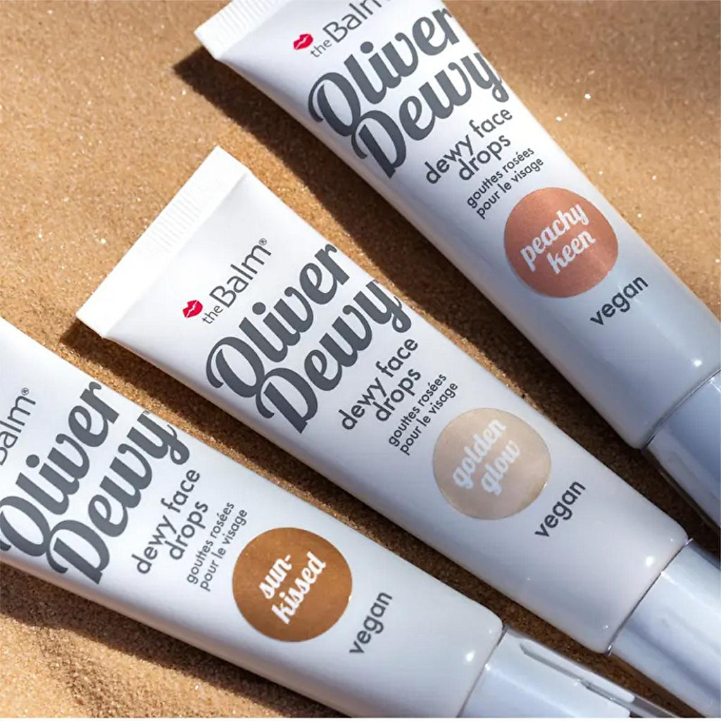 theBalm Oliver Dewy Face Drops - Sun Kissed Liquid Highlighter for Radiant, Sun-Kissed Glow & Buildable Shimmer